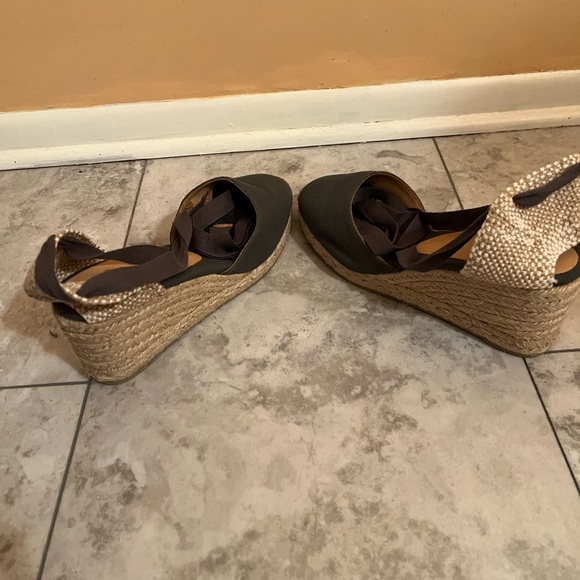 Castaner Chiara Gray Canvas Wedge Espadrilles - Picture 4 of 9